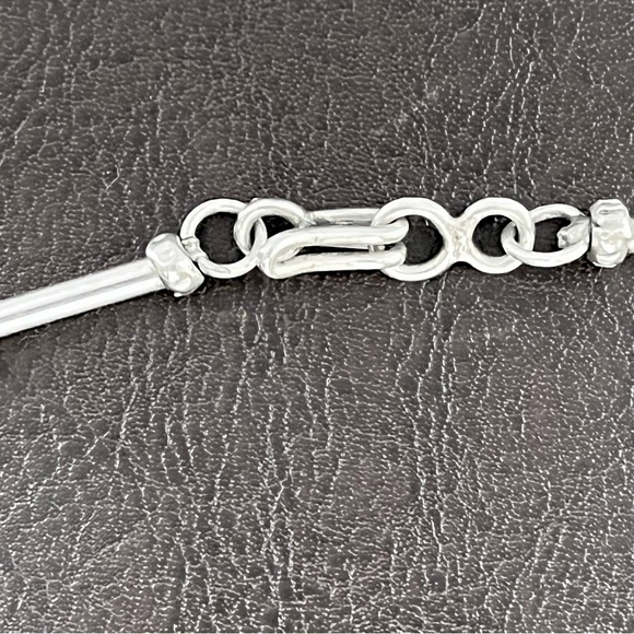 Vintage Les Baker sterling & turquoise Cleopatra style statement necklace - Picture 11 of 14